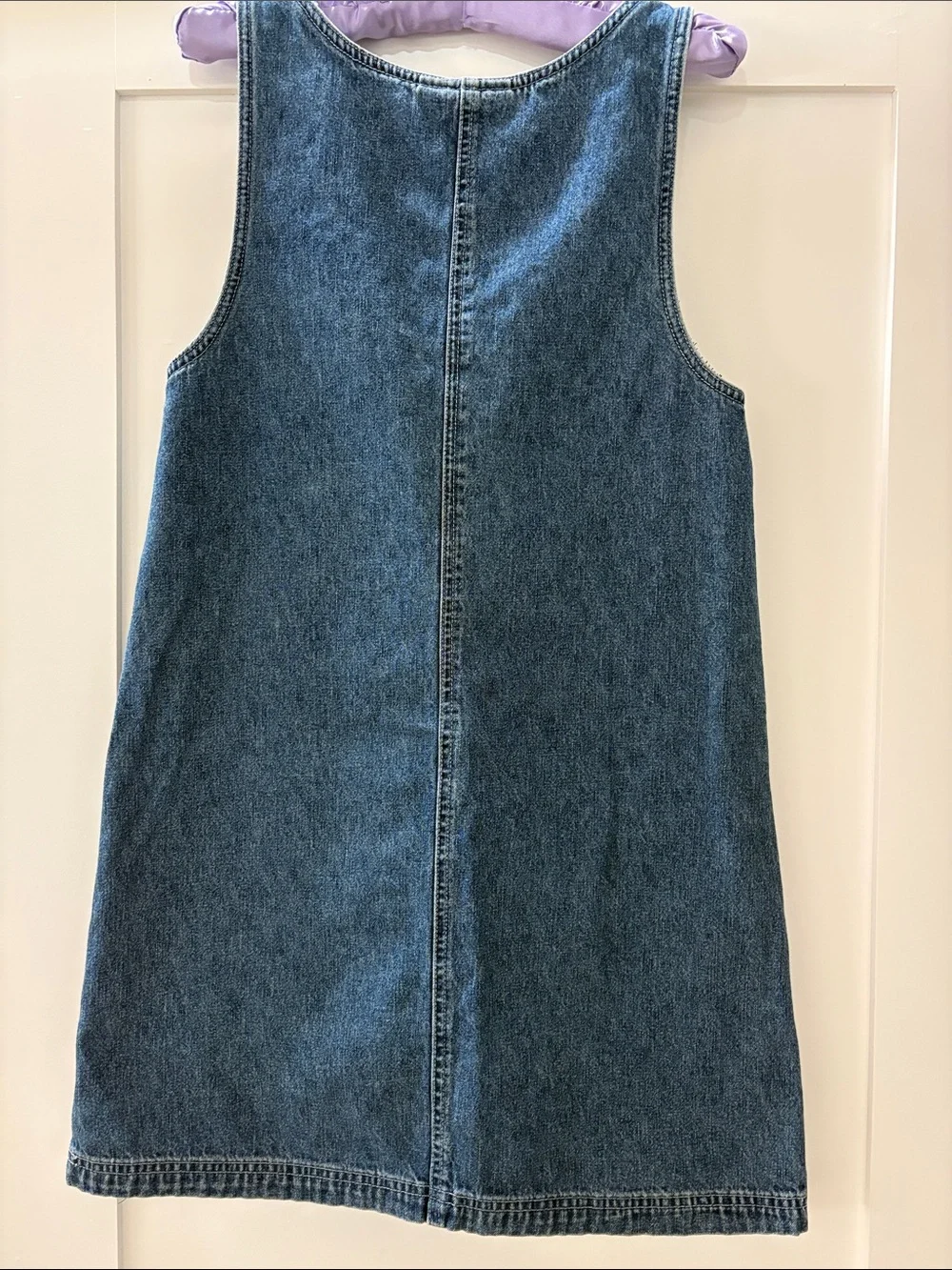 Vtg 90s EXP Jeans by Express Denim Jumper Dress Mini XS Hong Kong Tag